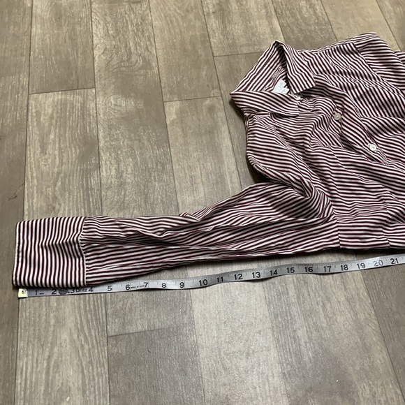 Womens J.Jill Silk Cotton Blend‎ Button Down Stripe Long Sleeve Tunic Dress - Picture 8 of 8